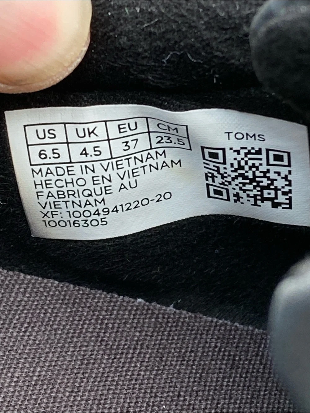 Toms Women’s Black Slip-On Platform Sneakers Size 6.5